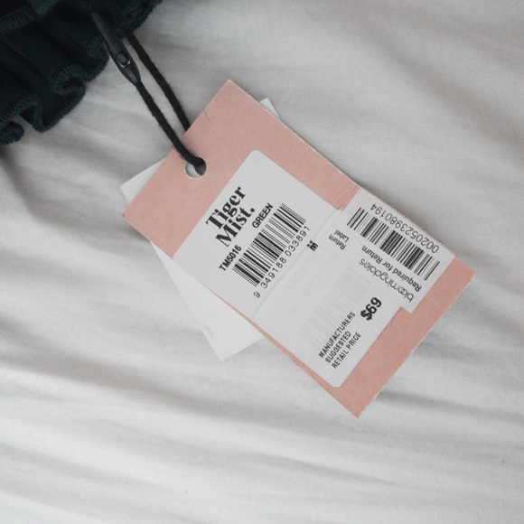 VELVET RUFFLED TUBE TOP - Picture 3 of 4